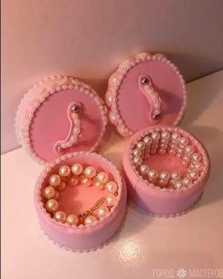 Браслет жемчуг с гранёнными кристаллами фуксия\В подарочной упаковке +15 бел. руб. - 5