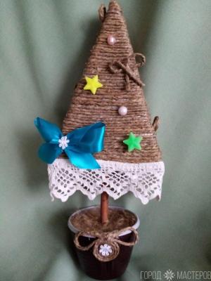 Новогодний сувенир "Этно-елочка". - 2