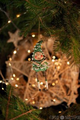 Елочная игрушка из ваты - 3