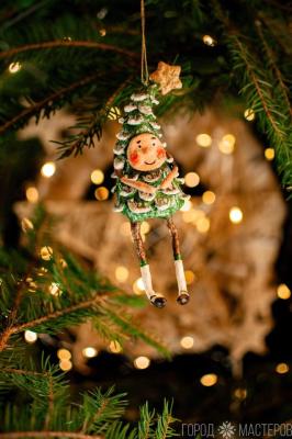 Елочная игрушка из ваты - 5