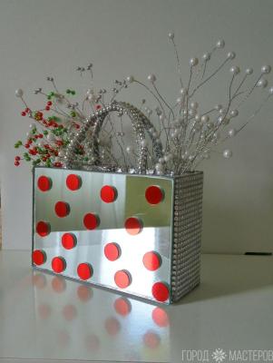 Зеркальная ваза-сумочка - 4