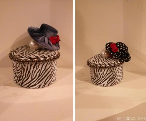 Шляпка -заколка в нарядной подарочной упаковке - 4