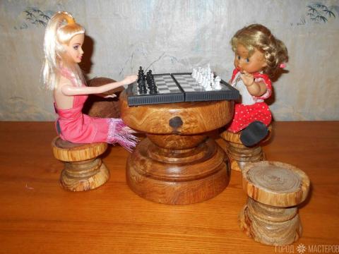 Мебель и посуда для кукол . (дуб, ясень, берёза) - 2