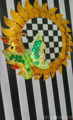 DIY- Панно "Подсолнух" в стиле MacKenzie - 3