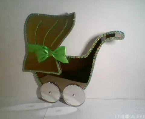 Панно зеркальное "Колясочка для новорожденного" - 3