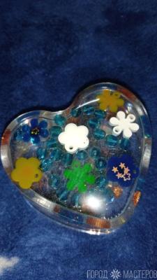 Шкатулочка форма сердца, неповторимый дизайн, для украшений. - 3