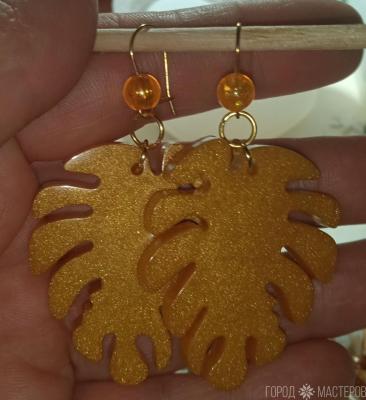 Серьги из эпоксидной смолы. В едином экземпляре. - 2