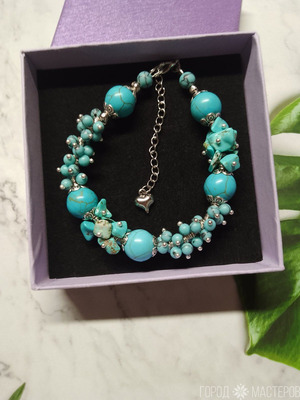 БРАСЛЕТЫ С НАТУРАЛЬНОЙ БИРЮЗОЙ - 2