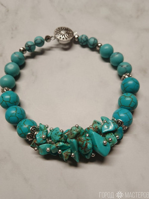 БРАСЛЕТЫ С НАТУРАЛЬНОЙ БИРЮЗОЙ - 4