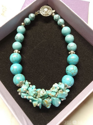 БРАСЛЕТЫ С НАТУРАЛЬНОЙ БИРЮЗОЙ - 5