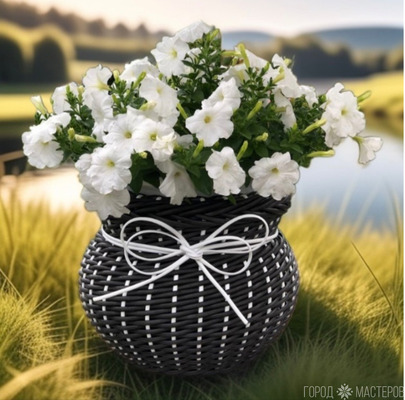 Кашпо из ротанга - 2