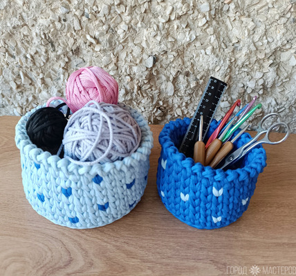 Сувенирный набор интерьерных корзин ручной работы