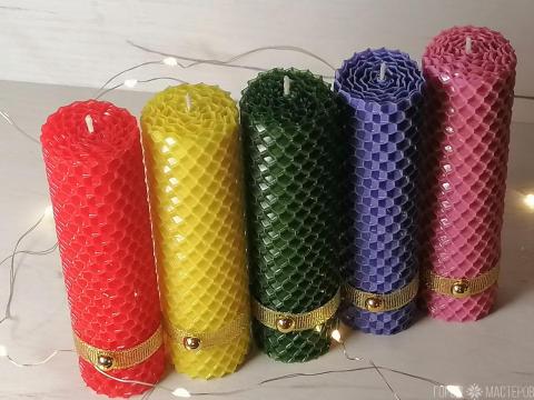 Набор из 5 свечей из вощины - 2