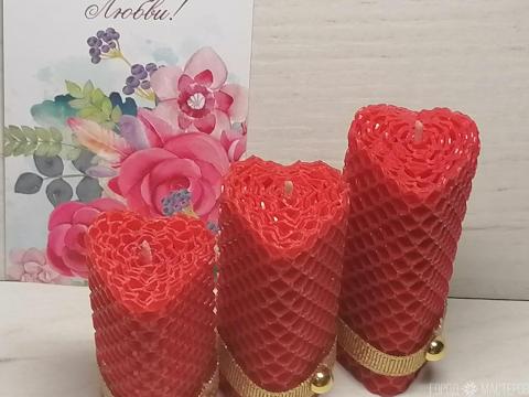 Набор свечей-сердец из 3х штук - 2