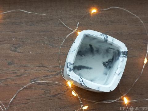 Подсвечник из бетона - 4