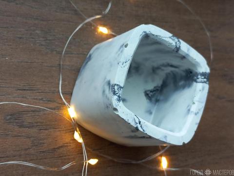 Подсвечник из бетона - 5