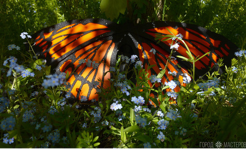 Полигональная фигура садовая "Бабочка" - 2