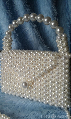 DIY - "Жемчужина"с ручкой из больших бусин (ссылка на видео в описаниии - 6