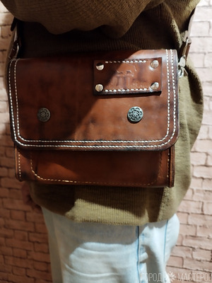 Мини мужская сумочка, кожа.ручная мой  вк https://vk.com/id175424969 - 4