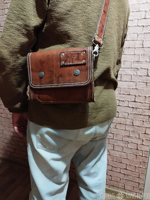 Мини мужская сумочка, кожа.ручная мой  вк https://vk.com/id175424969 - 6
