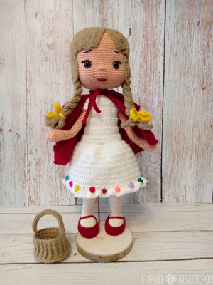 ВЯЗАНАЯ КУКЛА "КРАСНАЯ ШАПОЧКА" - 5