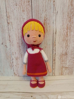ВЯЗАНАЯ МАША ИЗ МУЛЬТСЕРИАЛА "МАША И МЕДВЕДЬ" 27 СМ. - 4