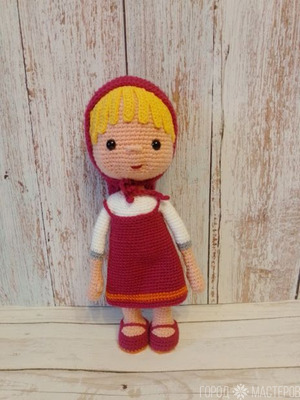 ВЯЗАНАЯ МАША ИЗ МУЛЬТСЕРИАЛА "МАША И МЕДВЕДЬ" 27 СМ. - 5