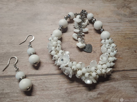 БРАСЛЕТ БЕЛОГО АГАТА - 6