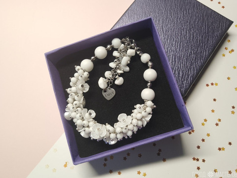 БРАСЛЕТ БЕЛОГО АГАТА - 8