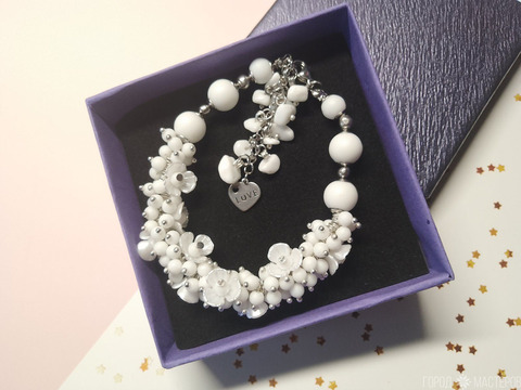 БРАСЛЕТ БЕЛОГО АГАТА - 10