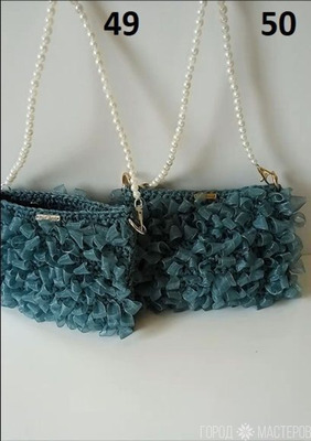 Топовые сумочки для маленьких принцесс из ленты и бусин. - 2