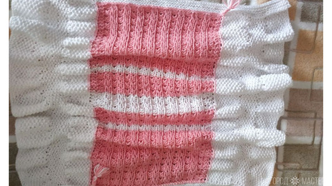 Плед вязаный детский (хлопок/акрил), 50*60 см - 2