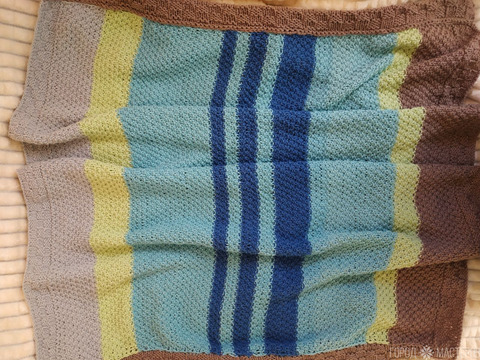 Плед вязаный, 75*90 см - 2