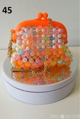 Сумочки из светящихся в темноте бусин с дорогостоящей фурнитурой и внутренней подкладкой - 5