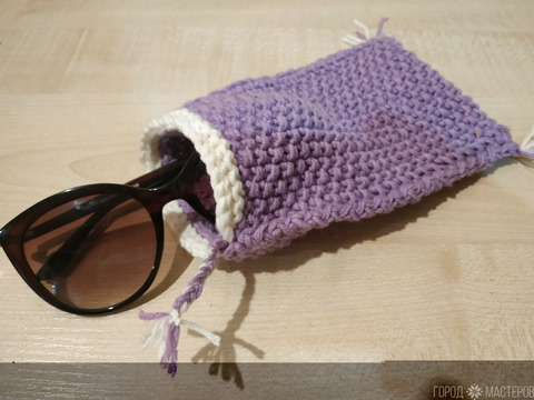 Футляр для очков вязаный - 2