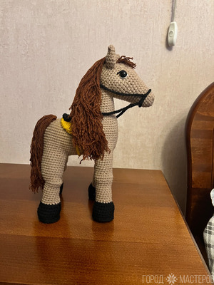 Лошадка из полухлопковой пряжи - 6