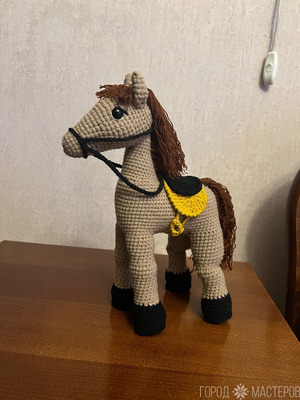 Лошадка из полухлопковой пряжи - 8
