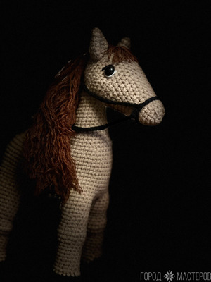 Лошадка из полухлопковой пряжи - 9