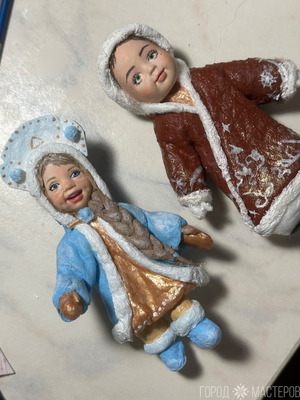 Ёлочные игрушки из ваты - 3