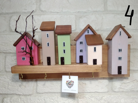 Ключница-домики " Осеннее настроение" - 2