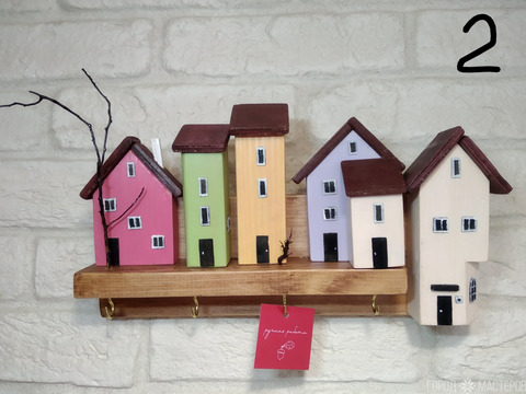 Ключница-домики " Осеннее настроение" - 3