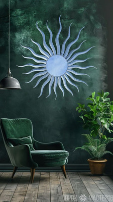 Зеркало Soleil серебро