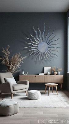 Зеркало - солнце Soleil , серебряный - 2