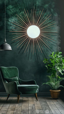 Зеркало-солнце Helios, темная бронза - 3