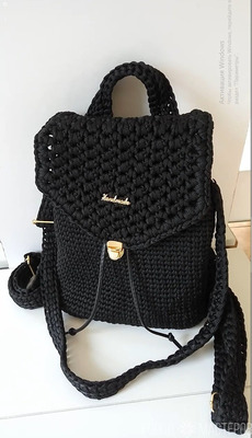 #diy Рюкзак из шнура (твёрдое дно) - видео в описании - 4