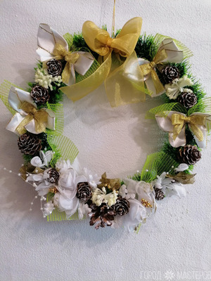Рождественский, новогодний венок - 5