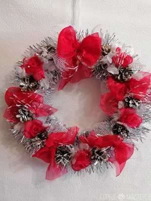 Рождественский, новогодний венок - 8