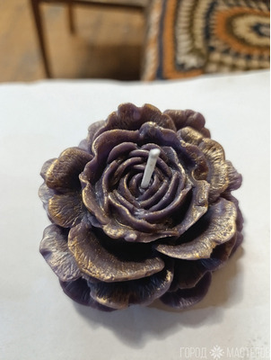 Свеча роза - 2