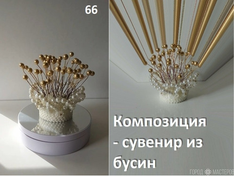 Сувенир " Корзиночка из бусин" видео в описании