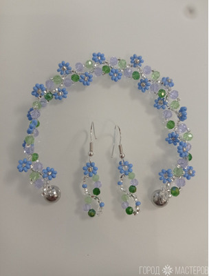 Комплект: браслет и серьги